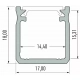 Profil aluminiowy biały typ y 1m z kloszem mlecznym EKPR8767