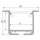 Profil aluminiowy srebrny typ k 2m z kloszem mlecznym, sprężyna montażowa EKPR7559
