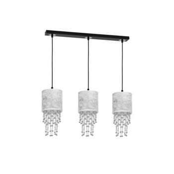 ALMERIA SILVER/BLACK 3xE27 lampa wisząca