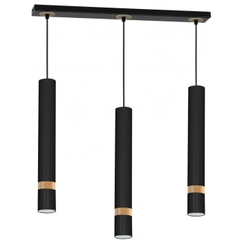 JOKER BLACK/WOOD 3xGU10 lampa wisząca MLP6306 Milagro