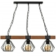 ULF BLACK / WOOD 3xE27 60W lampa wisząca