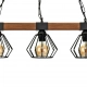 ULF BLACK / WOOD 3xE27 60W lampa wisząca