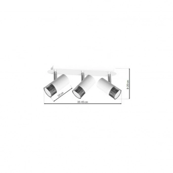 Dani White, Chrome lampa sufitowa 3xGU10 MLP6226