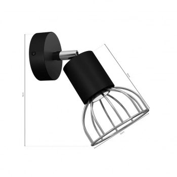 Dante Black Silver lampa ścienna 1xGU10 MLP7356