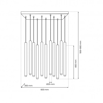 Monza Brass lampa wisząca 11xG9 LED MLP8845