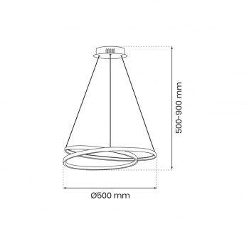 Lucero Black lampa wisząca 48W LED 4000K ML7948