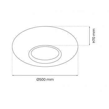 Tokyo Ø500mm plafon 38W LED + Pilot 3000K÷6000K ML8125