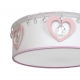 Heart lampa sufitowa 2xE27 MLP8279 biała różowa Milagro