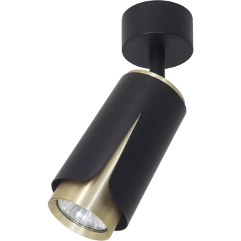 Flower Black Gold lampa sufitowa 1xGU10 czarna złota ML0264