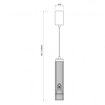 Vertical Black lampa wisząca 1xGU10 czarna ML0298