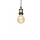 Edison lampa wisząca 1xE27 czarna mosiądz MLP6516