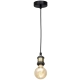 Edison lampa wisząca 1xE27 czarna mosiądz MLP6516