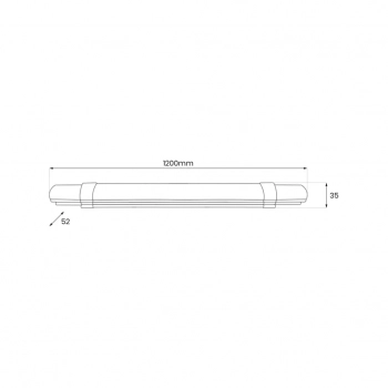 Batten listwa LED 36W 120cm 3850lm 4000K IP65 3850lm EK0851