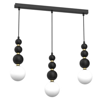 Boule lampa wisząca 3xG9 czarna złota MLP0976