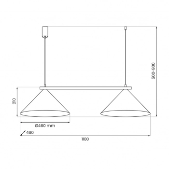 Capital lampa wisząca 2xGX53 czarna złota MLP0941