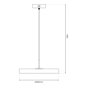 Disc lampa wisząca 38W LED 2500lm 4000K czarna złota ML1065