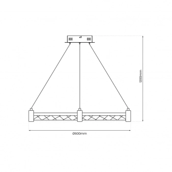 Elegance lampa wisząca 36W LED 2300lm 4000K złota ML0996