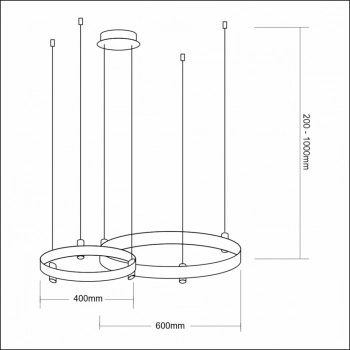 Elegance lampa wisząca 72W LED 4600lm 4000K złota ML0997