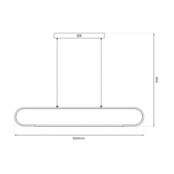 Frame lampa wisząca 42W LED 3000lm 4000K czarna ML1046