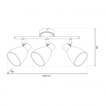 Jota lampa sufitowa 3xE14 złota ML1062