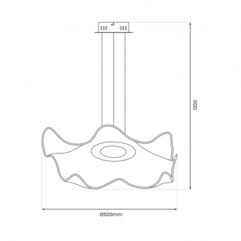 Largo lampa wisząca 16W LED 1300lm 4000K złota ML1042