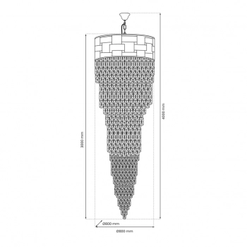 Luxuria lampa wisząca 300cm 41xE14 ML8885