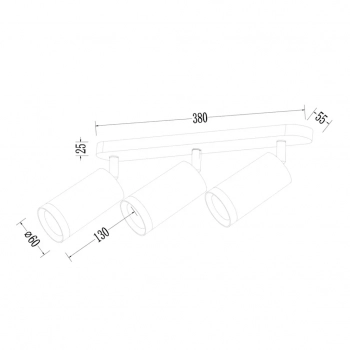 Mica lampa sufitowa 3xGU10 biała ML1148