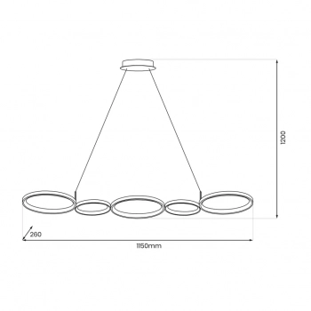 Olympia lampa wisząca 50W LED 3200lm 4000K biała ML1176