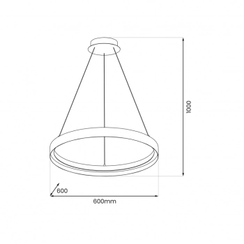 Orbita lampa wisząca 52W LED 3200lm 4000K biała czarna ML1186