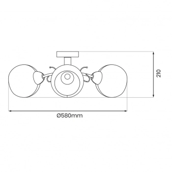 Oslo lampa sufitowa 3xE27 chrom ML1273