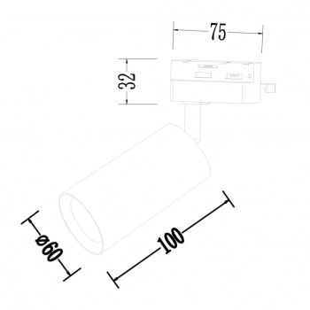 Pipe Track Light Spot 1xGU10 złoty ML1155