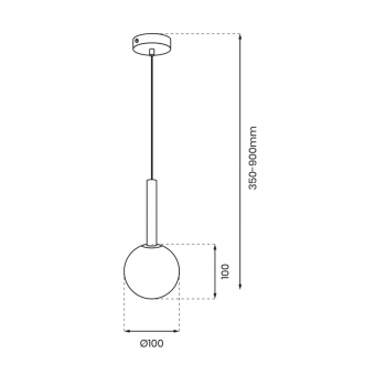 Play lampa wisząca 1xG9 złota czarna MLP0971