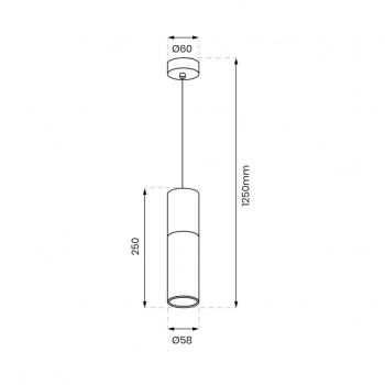 Ricky złoty lampa wisząca 1xGU10 ML0845