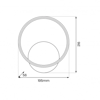 Rotonda kinkiet 7W LED 600lm 4000K złoty ML1056