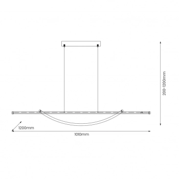 Ambar lampa wisząca 35W LED 1600lm 4000K czarna ML1584