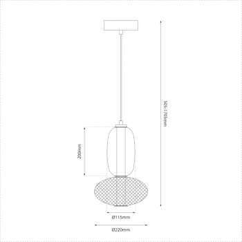 Arame lampa wisząca 15W LED 1563lm 3000K czarna ML1432