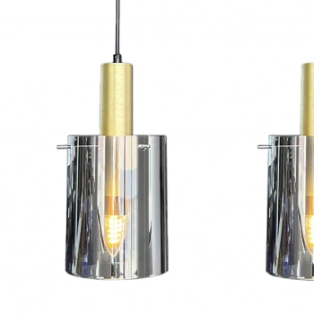 Arcadia lampa wisząca 3xE27 czarna, złota ML1817
