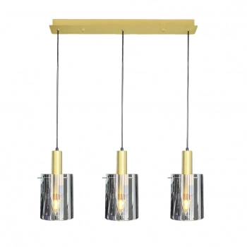 Arcadia lampa wisząca 3xE27 czarna, złota ML1817