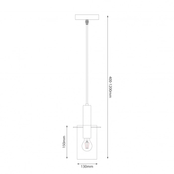 Arcadia lampa wisząca 1xE27 czarna ML1818