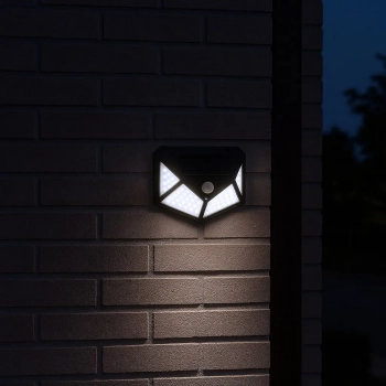 Batman kinkiet solarny IP44 3W LED 50-80lm 4000K czarny EKO0617