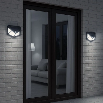Batman kinkiet solarny IP44 3W LED 50-80lm 4000K czarny EKO0617