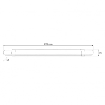 Batten lampa sufitowa IP65 48W LED 5200lm 4000K biała EK0852