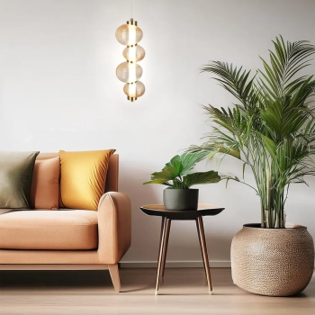 Bolla lampa wisząca 17W LED 1947lm 3000K złota ML1422