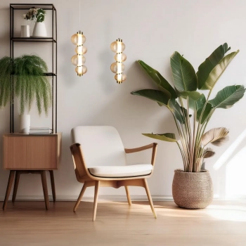 Bolla lampa wisząca 17W LED 1947lm 3000K złota ML1422