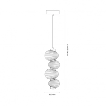 Bolla lampa wisząca 17W LED 1947lm 3000K chrom ML1423