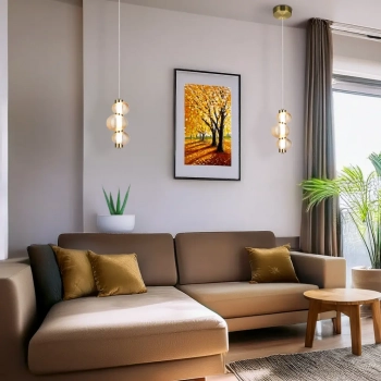 Bolla lampa wisząca 12W LED 1491lm 3000K złota ML1424