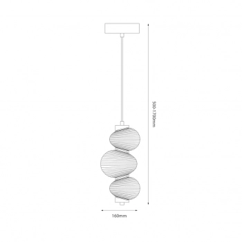 Bolla lampa wisząca 12W LED 1491lm 3000K złota ML1424