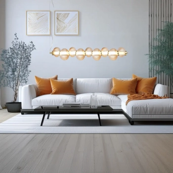 Bolla lampa wisząca 32W LED 3688lm 3000K złota ML1426