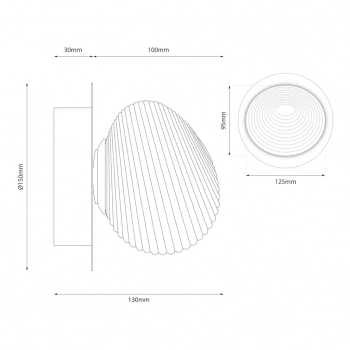 Bolla kinkiet 3W LED 281lm 3000K chrom ML1431