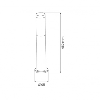 Brooklyn lampa stojąca IP44 1xE27 inox EKO1703